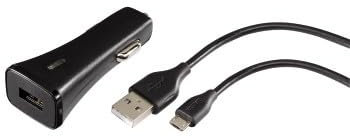 Hama Kfz Ladegerät mit Qualcomm Quick Charge, 2.0 Micro-USB-Kabel Tablet Handy
