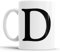 Faithful Prints Alphabet Mug Letter Mugs Initial Coffee Cup Birthday Fathers Day Gift (Letter D)