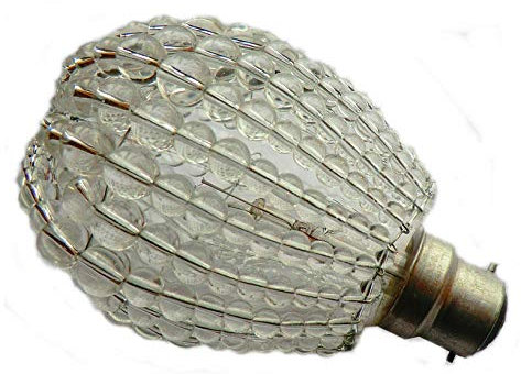 Wahl von 6 Farben Lampenschirm Kristall Kronleuchter Lüster Glasperlen inspiriert Licht Glühbirne GLS-Glühbirne Sleeve, Anhänger Lampe Schatten Leuchte Tropfen Perlen Kitsch (klar)