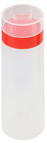 Fdit Gewürzspender Öl Flasche Saucenflaschen Saucenspender Flasche Squeeze Typ sicher Harz für Ketchup Marmelade Mayonnaise Olivenöl Essig gelb rot 4 Loch (Rot)