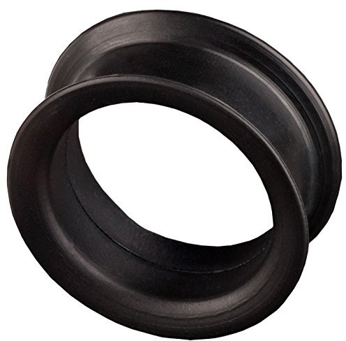 viva-adorno 1 Stück Tube Flesh Tunnel Plug Silikon Ohr Piercing XXL big groß flexibel Größe 4-44mm Z19, schwarz 40mm