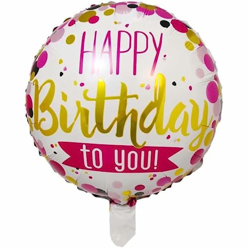 DIWULI Happy Birthday Ballon edel - Folien-Luftballon Deko