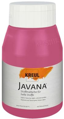 KREUL Javana Tex 90517 - Textilfarbe, transparent, Bordeaux, 500 ml
