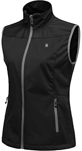 Little Donkey Andy Veste légère en softshell coupe-vent sans manches pour femme