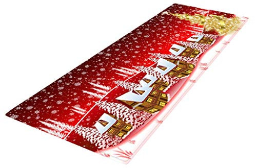 Backbayia rutschfest Küchenläufer Weihnachten Deko Teppich Läufer für Küche, Flur, Wohnzimmer (Typ A)