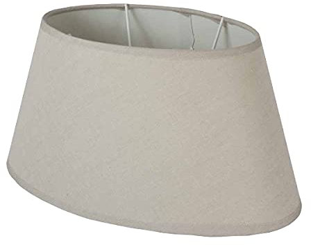 Quaint & Quality Lampenschirm, oval, Leinen, 35 x 22 cm, Beige