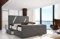 Sofa Dreams Boxspringbett Toulon in Strukturstoff Polsterbett mit Stauraum Hotelmatratze LED Licht 140x200 160x200 180x200 200x200 200x220 (200 x 200 cm, Grau-h5)