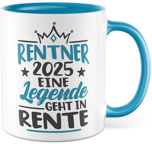 Rentner Tasse Geschenk zur Rente 2025 Mann Papa Kollege Abschiedsgeschenk Ruhestand Geschenkidee Kaffee-Becher