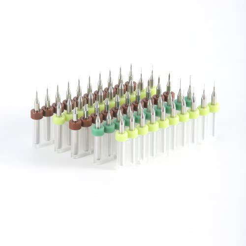 Yunguui 50pcs Micro Spiralbohrern 0,1-0,5 mm PCB Bohrer Bit Set CNC-Gravur für Modellbau/Holz/Kunststoff/Leiterplatte