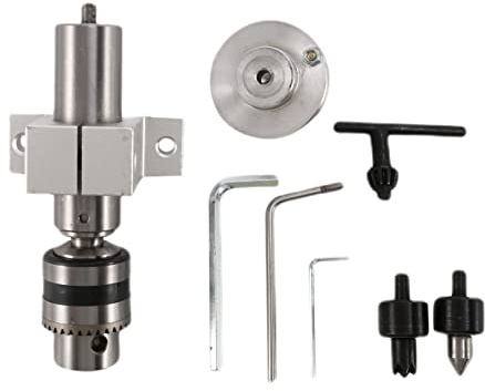 LOOR Perceuse multifonction avec mini tour pour machine à tour et centre rotatif Accessoires de bricolage Travail du bois