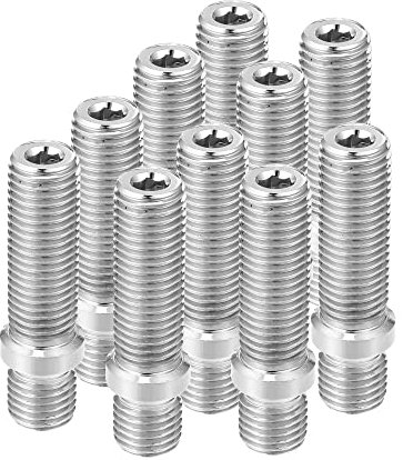 X AUTOHAUX M12x1.5 à M12x1.5 Rim Goujon pour BMW - 10 Pcs Argenté Ton