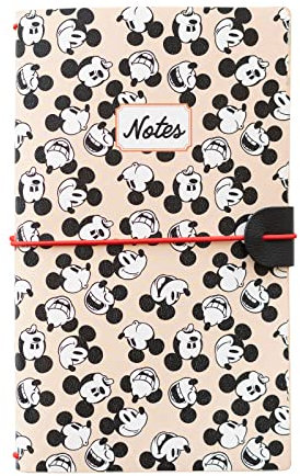 Grupo Erik Reisetagebuch zum Selberschreiben Disney Mickey Mouse 100. Jubiläum Tagebuch für Erwachsene/Kinder 1 Bullet Journal Heft und 1 liniertes Heft kleines Notizbuch Leder (Synthetisch)