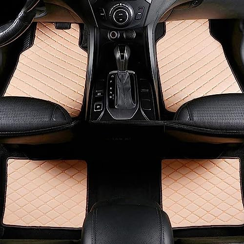Auto FußMatten für BMW Z4 E85 Roadster 2004 2005 2006 2007 2008 (LHD), wasserdichte und Verschleißfeste Anti Kratz PU Leder Auto FußMatten, Innere Zubehör,All Beige