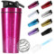 750 ml shaker proteine acier inoxydable, shaker sport, shaker proteine sans bpa, bouteille shaker rouge, Facile à nettoyer et durable,100% étanche, shaker acier avec tamis intégré et boule en spirale