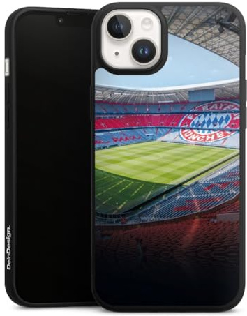 Premium Silikon Hülle kompatibel mit Apple iPhone 14 Handyhülle schwarz Case FC Bayern München FCB Stadion