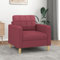 SECOLI Relaxsessel Fernsehsessel Sessel 60 cm Stoff-Sofasessel-Weinrot-Stoff