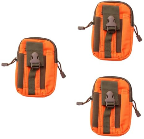 Sosoport 3pezzi Borsello Cintura Per Sport e Outdoor Borsa Sling Leggera Per Corsa Escursioni e Viaggi Arancione
