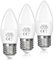 LED Candle Light Bulb E27 5W, Edison Screw E27 C37 LED Candle Bulb 40W Equivalent, 470LM Warm White 2700K, ES Energy Saving Light Bulbs, Non-Dimmable, Pack of 3