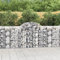 hochbeet schmal,fertigteich,pflanzkübel rund,Gabione mit Hochbogen 200x50x100/120 cm Verzinktes EisenGeeignet für Garten, Terrasse, Schlafzimmer, Wohnzimmer
