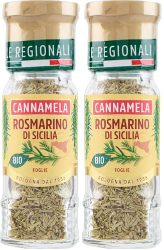 Cannamela – Le Regionali BIO, Rosmarino di Sicilia, Confezione da 28g. Ideale per arrosti, carni, pesce, focacce, patate fritte o al forno