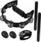 UPKOCH 1 Satz Schlagzeug-instrumenten-set Fuß Tamburin Schlaginstrumente Tamburin Handtrommelglocken Handperkussions-jingle-glocken Tragbares Tamburin -tamburin Black Plastik