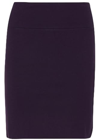 KAFFE Rock Penny Damen Rock Knielang Midirock Jersey Pencil Penny Skirt Strechy Bleistiftrock S, Dawn Purple
