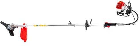 Benzin Freischneider 4-in-1 Multitool Rucksack Reichweite Benzin Multifunktions Gartengerät 52 cc Professionelle Trageschlaufe und inklusive Verlängerung Kombigerät Heckenschere Freischneider 2-Takt