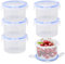 6 Pack 300ML Frischhaltedosen Rund Mit Deckel Luftdicht Frischhaltedose Auslaufsicher Kleine Dosen Dose Plastik Vorratsdosen Gefrierdosen Aufbewahrungsbox Küche Behälter Gefrierboxen Plastikdosen