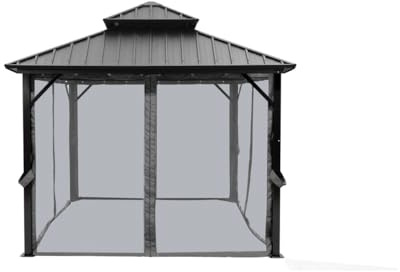 Primaster Mosquitonetze Pavillon Colossus 292 x 210 cm grau 4 Stück Moskitonetz