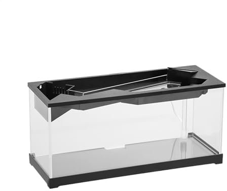 Tanque de peces pequeño, acuario de escritorio acrílico transparente, kit de inicio de pecera con filtro y bomba de aire, diseño compacto para mesa, sala de estar, estudio y uso doméstico