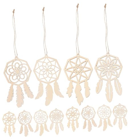 GOOHOCHY 40stücke Holztraumfänger Aus Holz Wandtraumfänger Leer Hängender Für Schlafzimmer - Aus Makramee Als Wandkunst