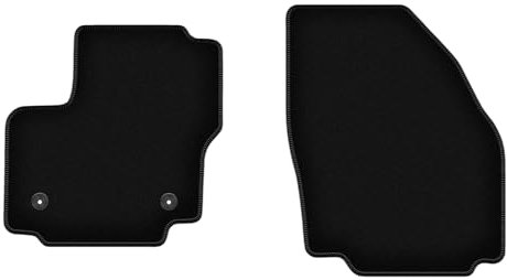 Wielganizator Velours Vorne Fußmatten passend für Ford Galaxy MK2 FL (2012-2015) | Qualität: Basic - Genaue Passform, rutschfeste Untregrund 2-teilig - Schwarz