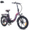 Fafrees F20 PRO E-Bike Klapprad Elektrofahrrad 20 Zoll Fatbike, 250W Motor 36V 18AH Akku, 20 * 3,0 Zoll Mountainbike Elektrofahrrad 40 Nm (schwarzer Helm, buntes Lila)