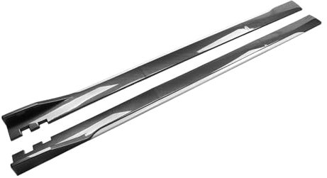 WXJFFF Auto Seitenschweller für BMW 3 Series Coupe E46 2003 2004 2005 2006, Seitenrock Flügel Trittbretter Kratzfest Anticrash Bodykit Zubehör,CarbonFiberLook-C