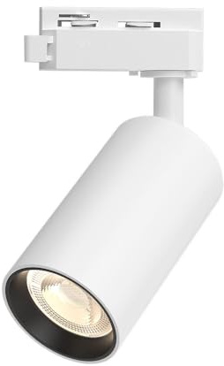 Braytron LED Schienenstrahler – LED Spot für 1-Phasen-Schienensystem – Dreh- & schwenkbar – Innenbeleuchtung für Shop, Galerie, Büro, Wohnzimmer – Tracklight, GU10, weiß