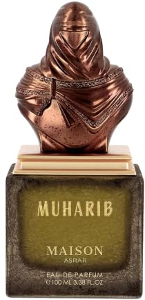 Maison Asrar Muharib Eau de Parfum, 100 ml, frische Zitrone, Bergamotte, Lavandine und Zimt, warmes Kaschmir mit Tonka, Jasmin und Tabak