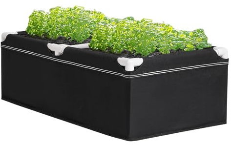 Eventerde Stoff Hochbeet Für Garten | 100x50x30cm Outdoor Gemüsebeet | Hochbeet Mit Rahmen,Für Kartoffeln Tomaten Erdbeeren Karotten Zucchini Gurken Paprika