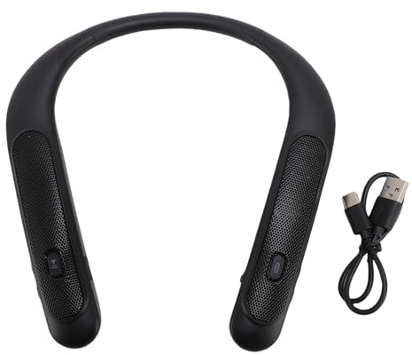BONKZEBU Neckband Speaker Wireless 3D Stereo Sound Built in Mic Low Latency, Rechargeable Body SportsSpeaker with 12H Playtime for Game TV, ﻿Neck Speaker