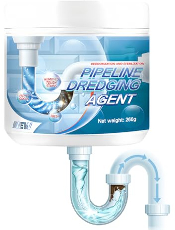Abflussreiniger Extra Stark, 2026 Neuest Rohrreiniger, Multifunktionales, Leistungsstarkes Abflussreinigerpulver Gegen Verstopfungen, Drain Cleaner Für Küche, Bad, Toilette & Balkon Alle Rohre (1)