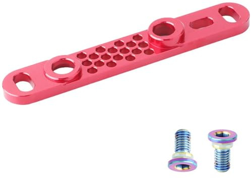 NbgrvB Scheibenbremsen-Adapter für Rennrad, vorne, flach, für 140 mm bis 160 mm Bremsen, 7075 Aluminiumlegierung, kompatibel mit SRAM und Campagnolo, Schwarz-Rot