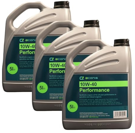 ECANIS Performance Motoröl 10W-40 A3/B4 SL/CF für PKW, 2 x 5L | Synthetisches Leichtlauföl, ACEA A3/B4, API SN, FIAT 9.55535-G2/D2, Renault RN 0700, Motorleistung & Schutz, Made in Germany