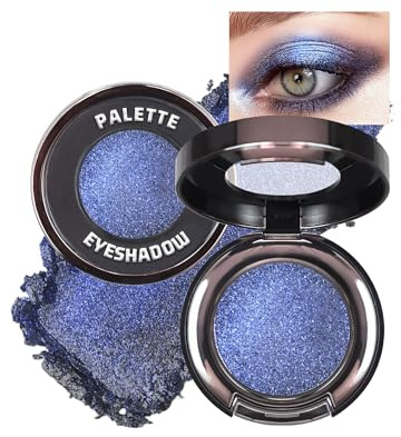 Bleu Fard a Paupiere Paillette, Fards à Paupières Scintillant Holographique | Ombre a Paupiere Métallique Highly Pigmented, Longue Durée Facile à Blender, Eyeshadow Highlighter, Maquillage Femme