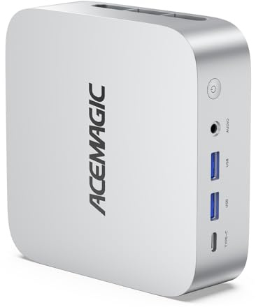 ACEMAGIC W1 Mini PC con AMD Ryzen 7 H 255 (Supera 7735HS), 16GB RAM 512GB | Mini Computer, AMD Radeon 780M, 8K HD Vision, WiFi 6E,/BT 5.2, Win 11 Pro, Adatto ai Creatori di Contenuti