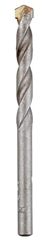 kwb Foret pour béton de pierre Ø 10 mm avec plaquette robuste en métal dur, hélice de foret formée sans copeaux, surface grenaillée et tige ronde, conforme à la norme ISO 5468