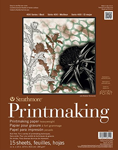 Pro-Art Strathmore Printmaking Paper Pad 11 x 14-inch, 15 Sheets, Brown, 11X14