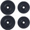 HOMCOM Set di 4 Dischi Pesi per Bilanciere e Manubri Peso Totale 30kg, 2x5kg e 2x10kg, Nero