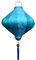 Lampionsenzo Asia Seide Lampe Diamant Türkis by