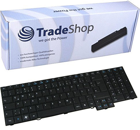 Trade-Shop Laptop-Tastatur/Notebook Keyboard Ersatz Austausch Deutsch QWERTZ für Acer Travelmate 7750 7750G 7750ZG 7750Z 8573 8573T 8573TG (Deutsches Tastaturlayout)