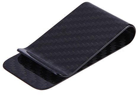 Anself Geldclip Geldklammer aus Echter Carbonfaser Visitenkarte Kreditkarte Geldscheine Brieftasche, Hochglanz und Matt zur Auswahl, 1#