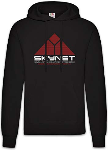 Urban Backwoods Skynet Logo Hoodie Hooded Sweatshirt Sweater Black Size L